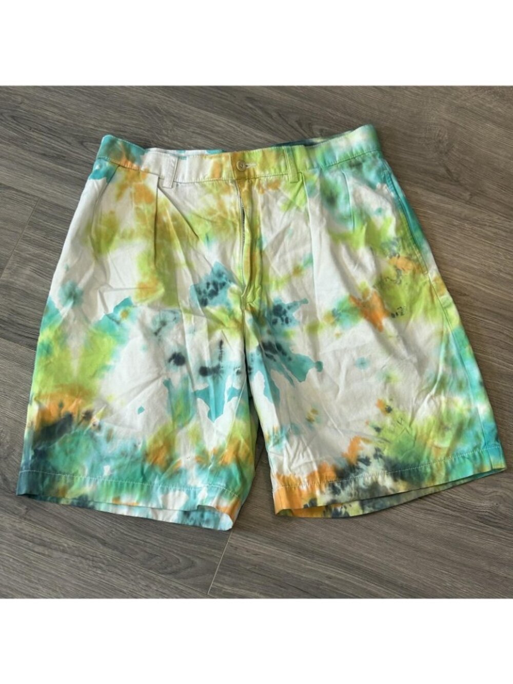 Polo Ralph Lauren Tyler Shorts Mens 32 Fits 30 Multicolor Tie Dye Chino Pony 8.5 - Picture 2 of 14